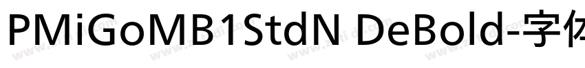 PMiGoMB1StdN DeBold字体转换